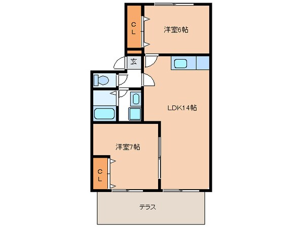 セードル野芥の物件間取画像